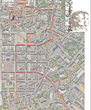 Route Faschingsumzug Hanau Innenstadt 14.02.2026